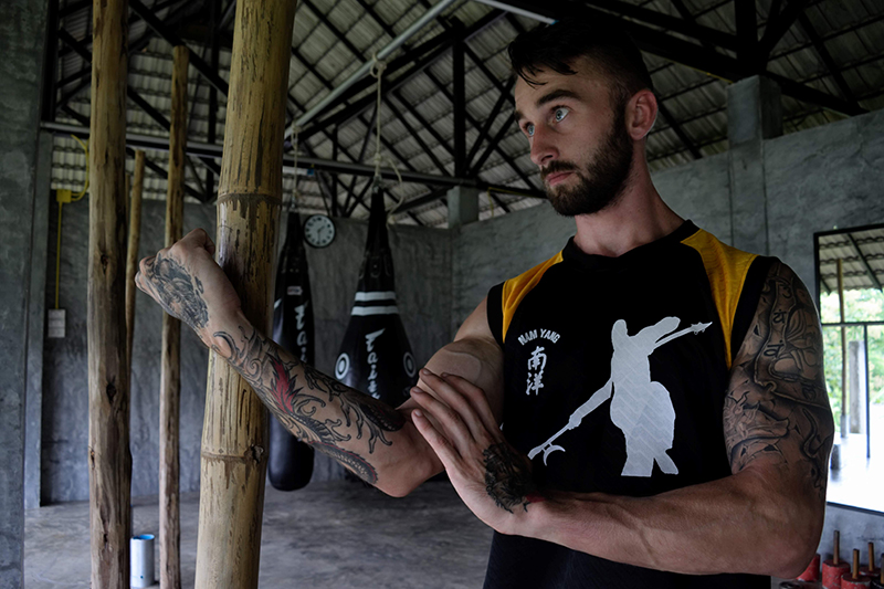 Instructor using the General Poles in the Gym