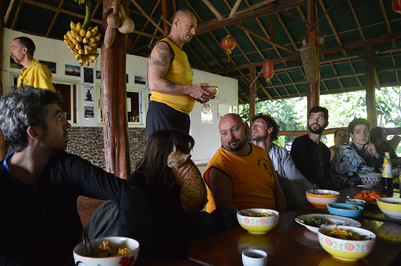 Nam Yang Students and Instructors sat down for meals