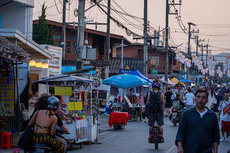 View of one of Pai Town roads