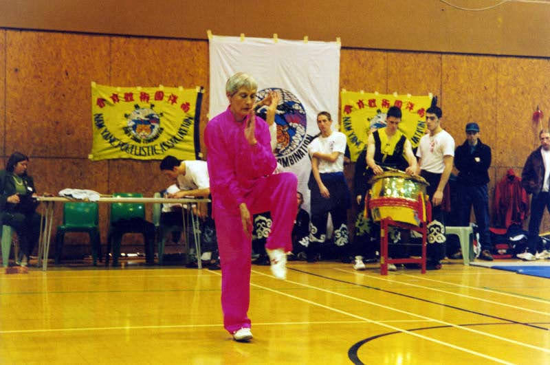Sheila Armstrong demonstrating our Shuang Yang art