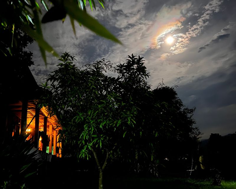 full moon rising over the kung fu retreat