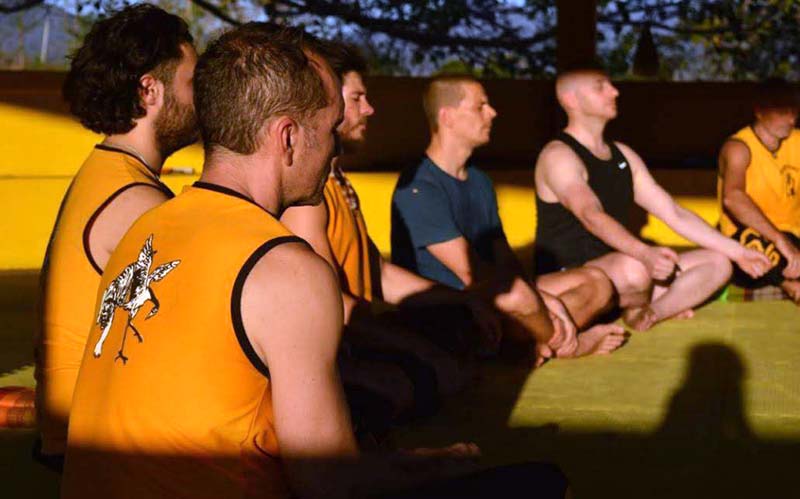 Students Meditation after Kicks Lesson